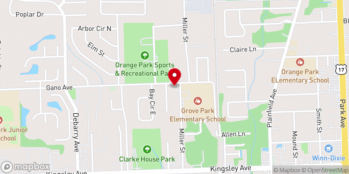 Map showing location of New Hope Pentecotal