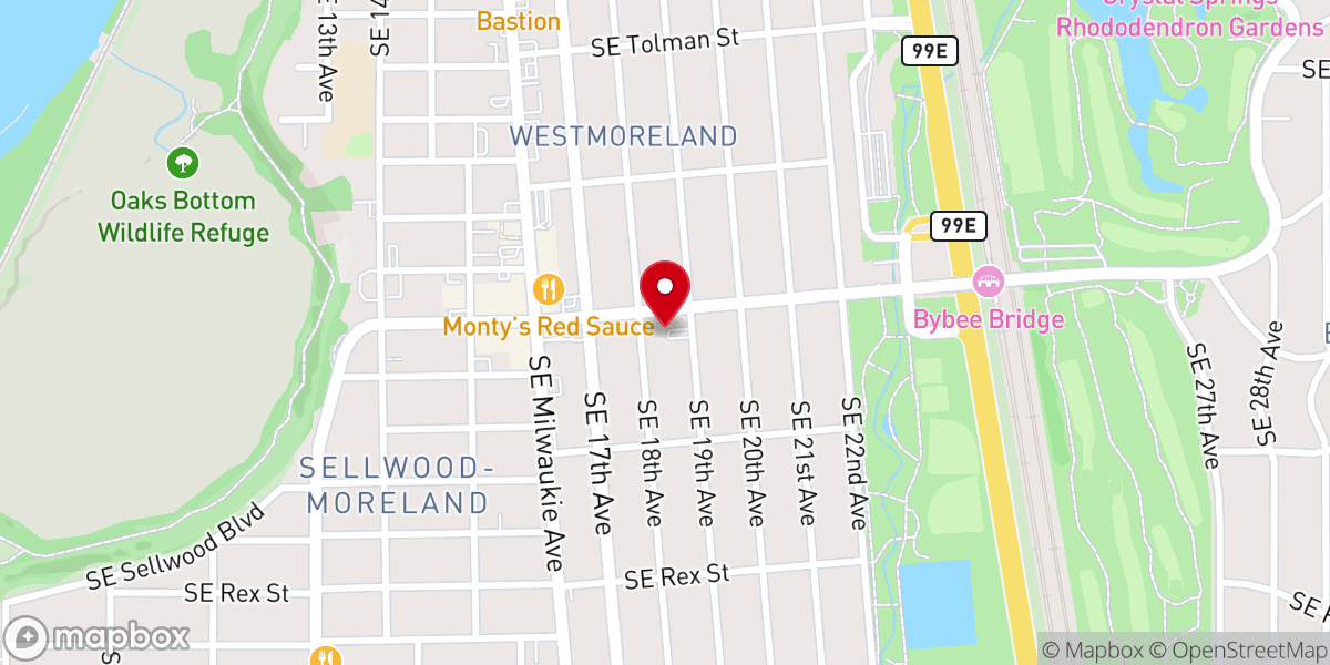 Map showing location of Moreland Presbyterian Church