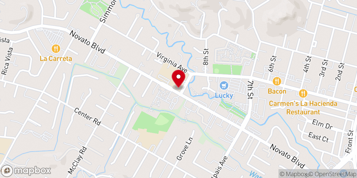 Map showing location of Our Lady of Loretto Church