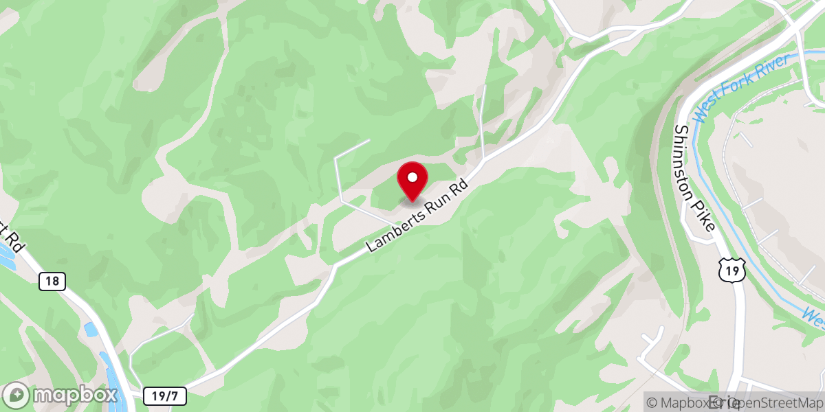 Map showing location of Lambert Run United Methodist Church