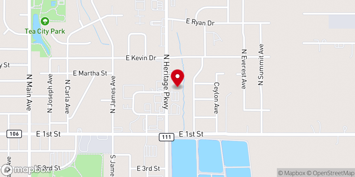 Map showing location of Embrace Church - Tea Campus