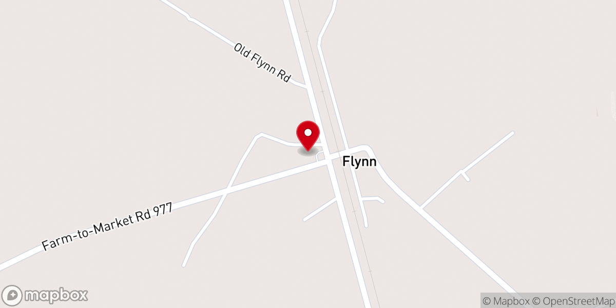 Map showing location of Flynn United Methodist Church