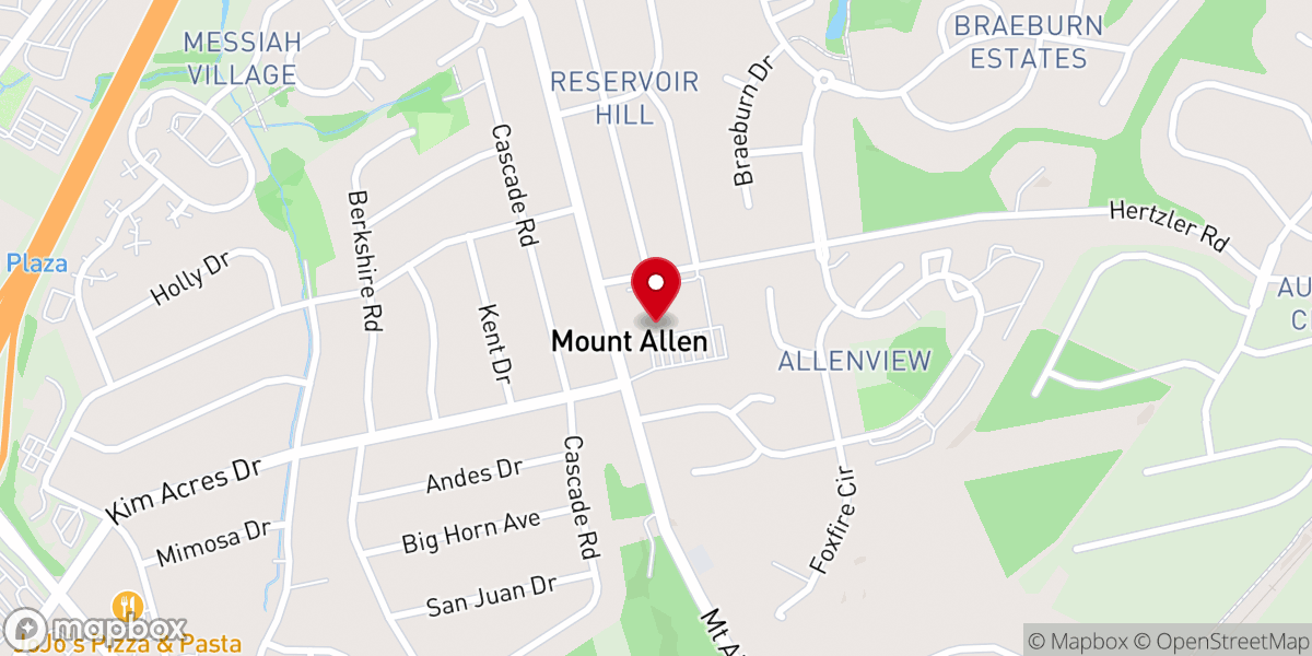 Map showing location of Saint Elizabeth Ann Seton Parish