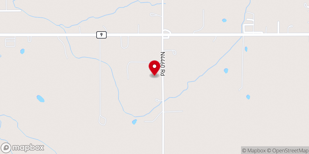 Map showing location of Antioch Baptist Church