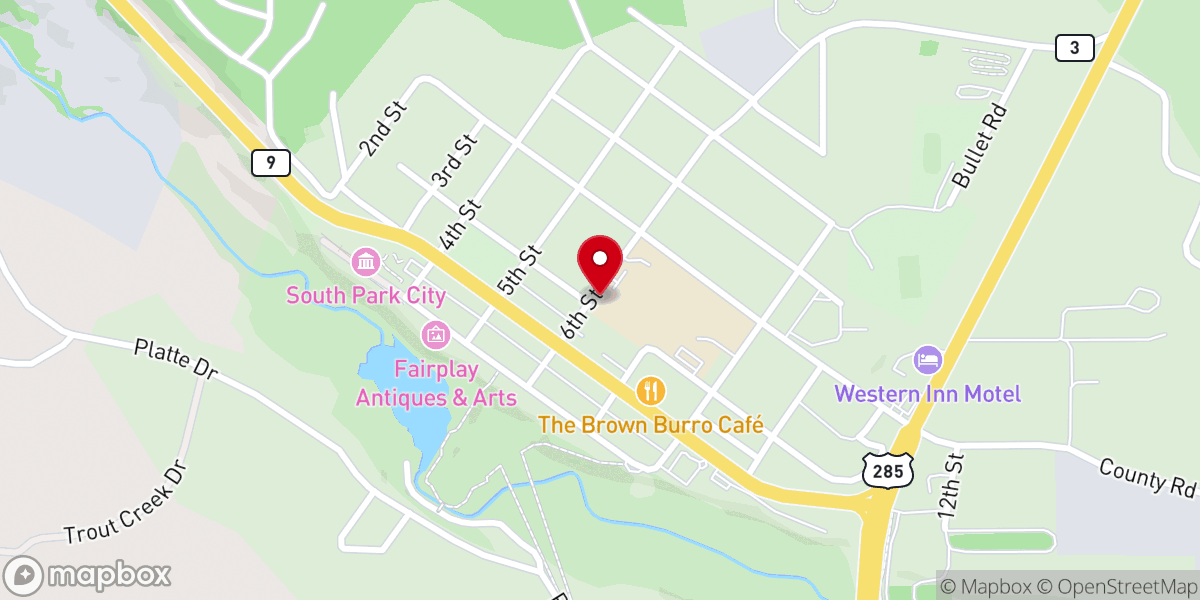Map showing location of South Park Community Church