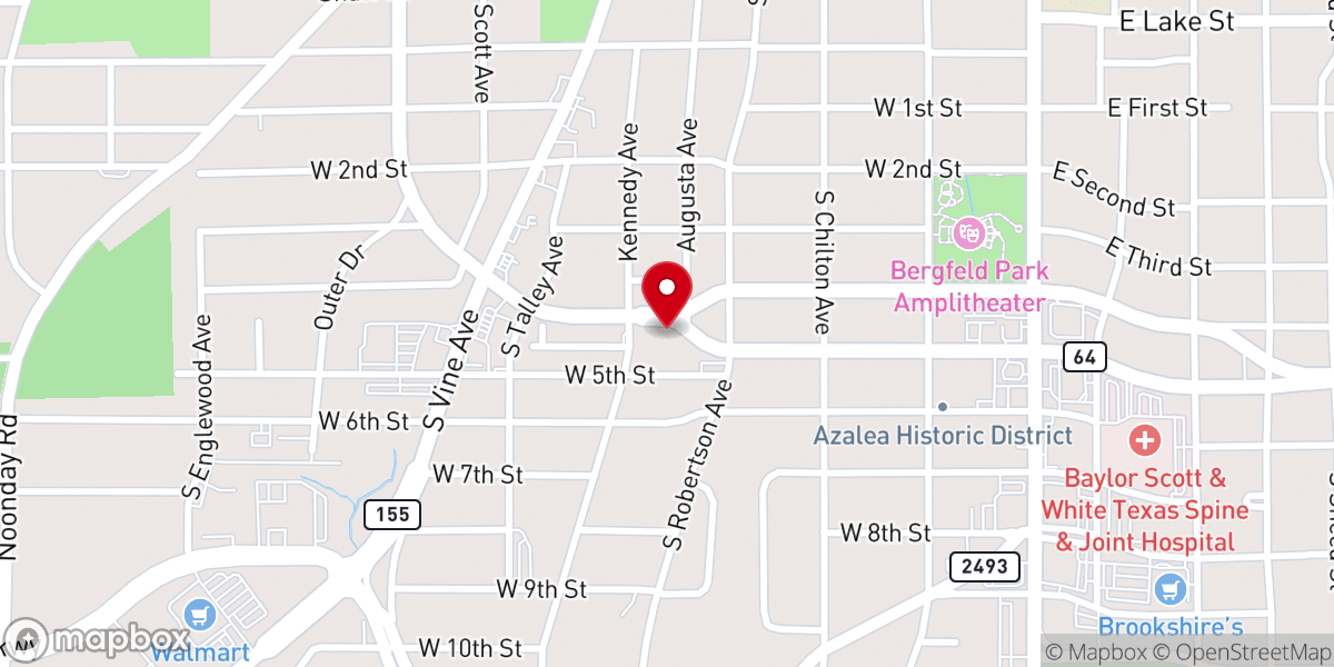 Map showing location of Dale Chapel Baptist Church