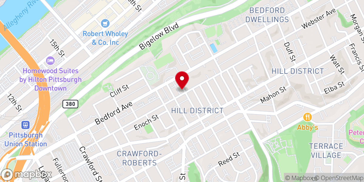 Map showing location of Zion Hill Full Gospel Baptist Church