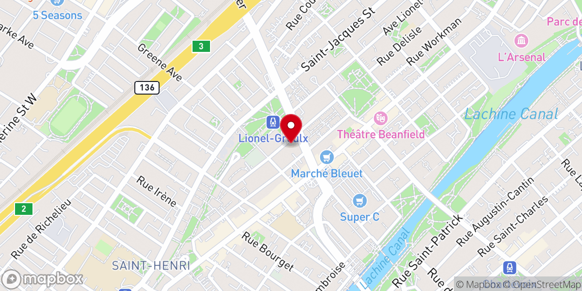 Map showing location of Saint Irenaeus Church
