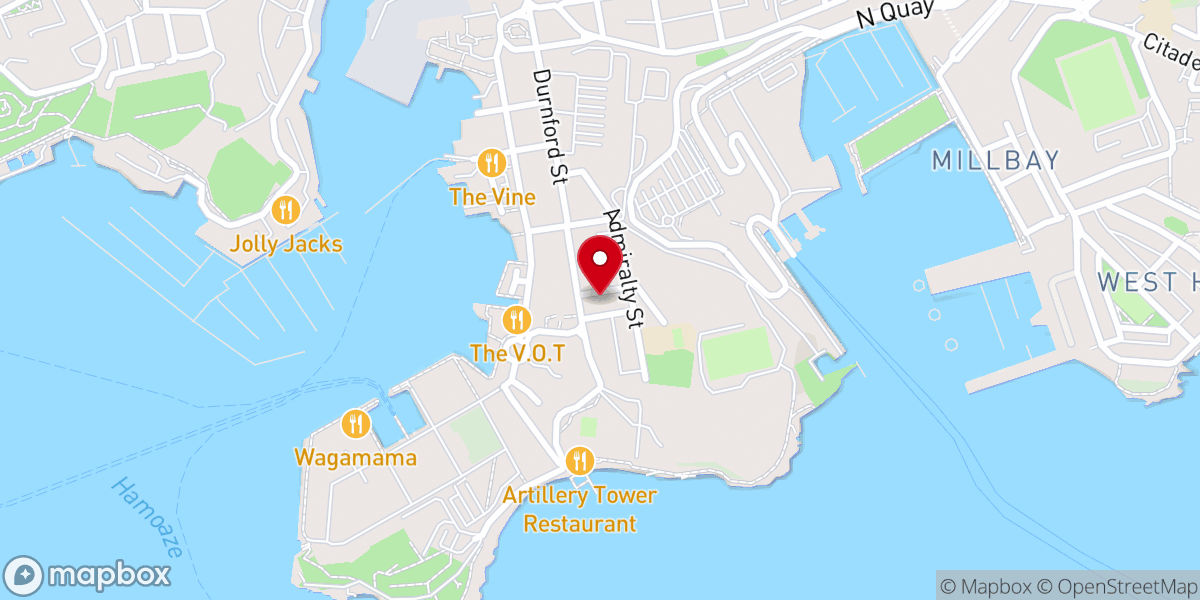 Map showing location of St Paul's Church