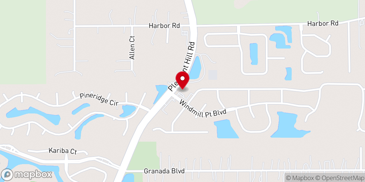 Map showing location of Peace Lutheran School, Kissimmee FL