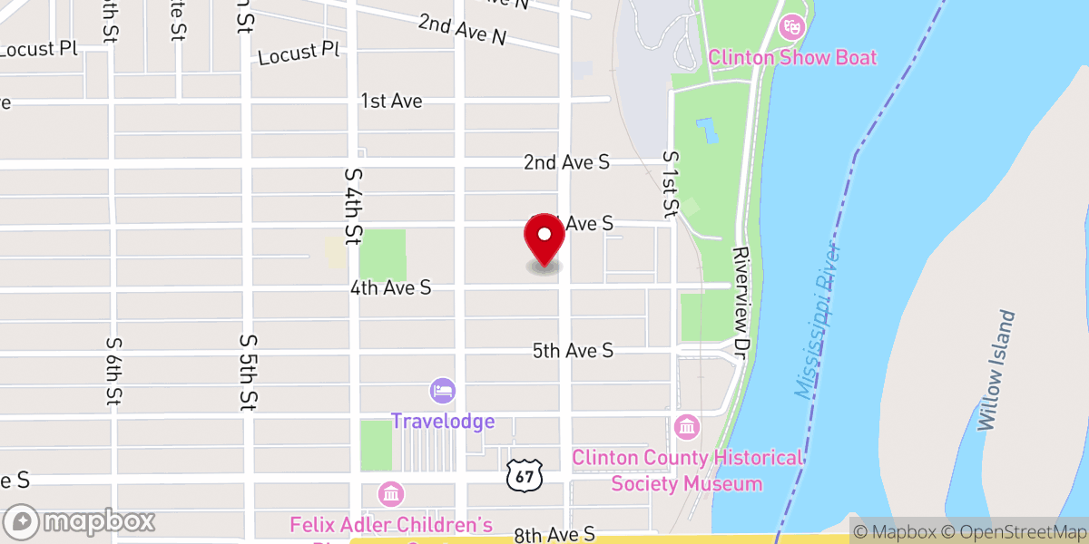 Map showing location of Family Life Christian Church