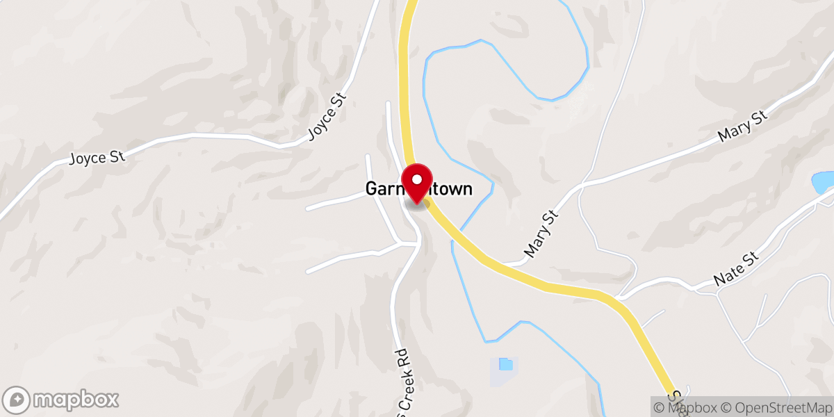 Map showing location of Garman Church of God
