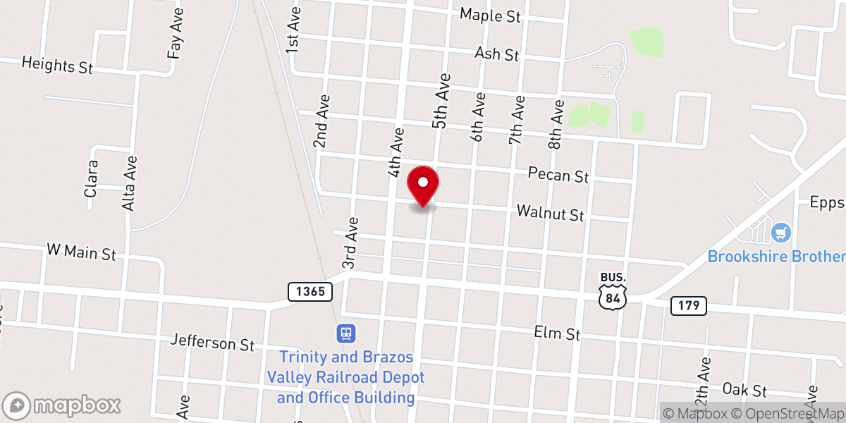 Map showing location of First United Methodist Church