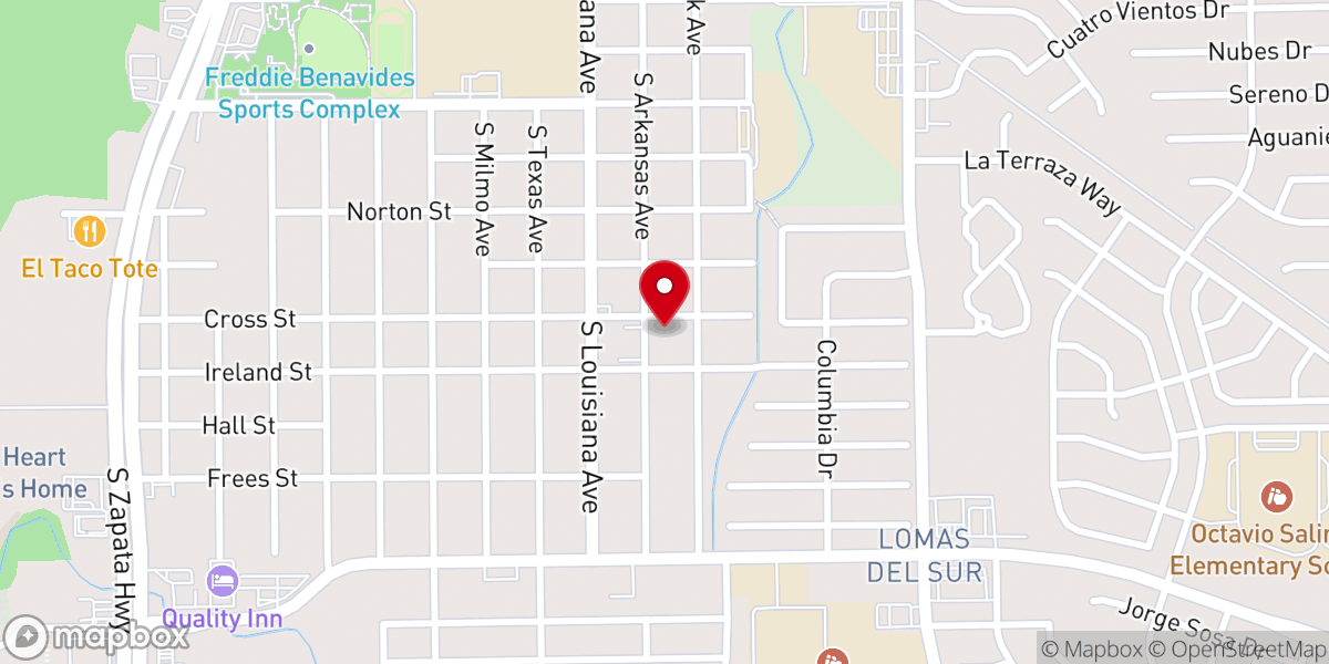 Map showing location of Santo Niño Catholic Church