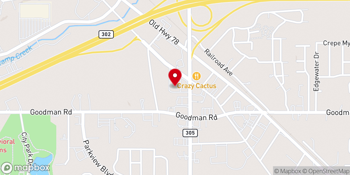 Map showing location of Crosspointe Church