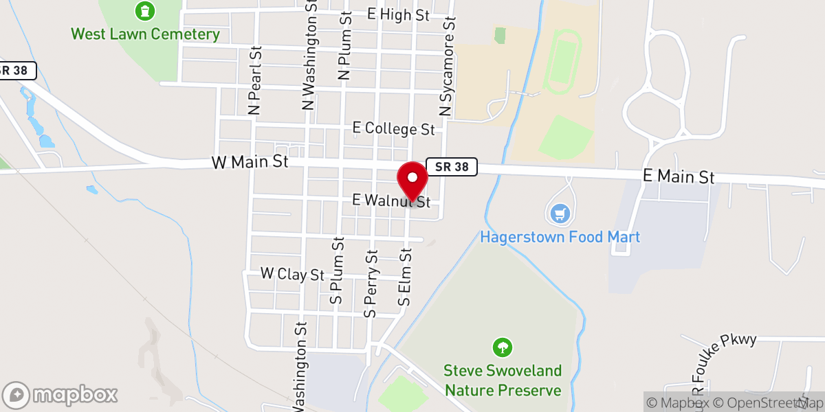 Map showing location of New Life Holiness Church