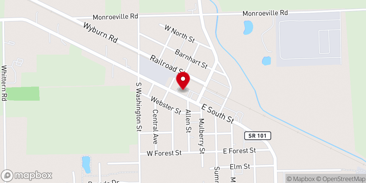Map showing location of Monroeville United Methodist Church