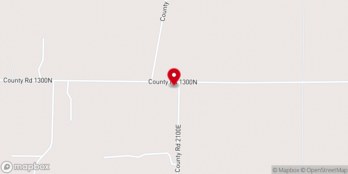 Map showing location of North Toms Prairie Church