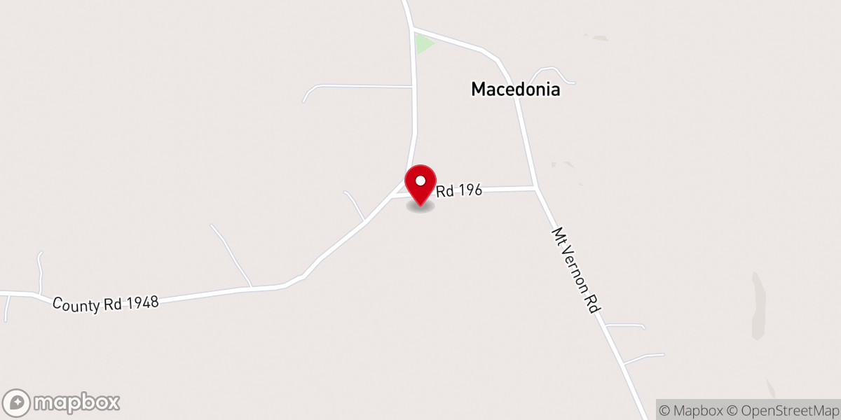 Map showing location of Macedonia Baptist Church