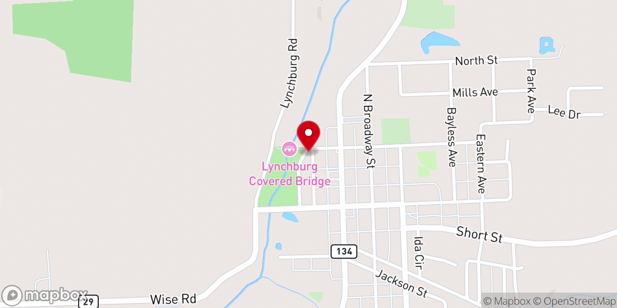 Map showing location of Faith Baptist Church