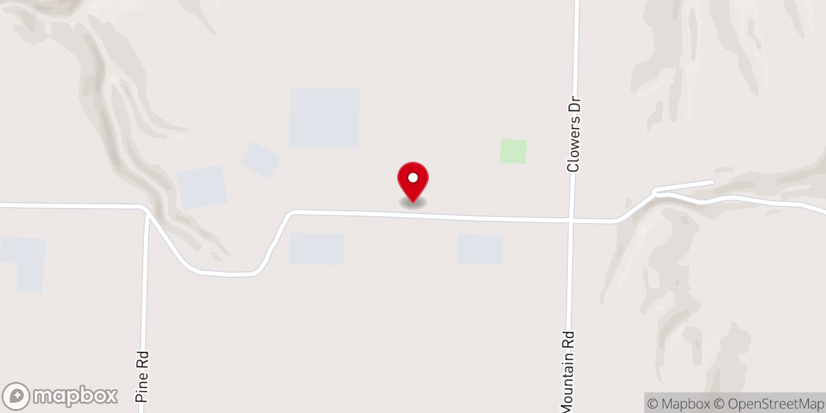 Map showing location of Mountain View Baptist Church