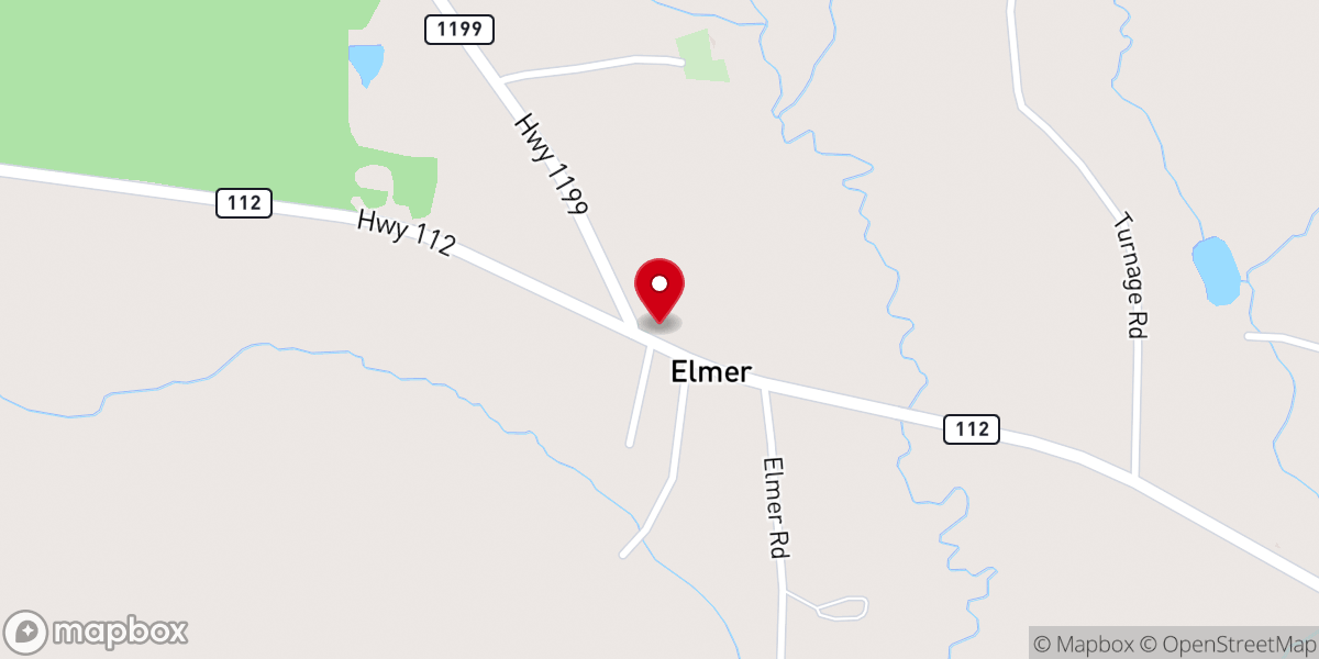 Map showing location of St. Peter Catholic Church