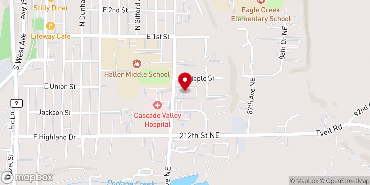 Map showing location of Arlington Gospel Hall