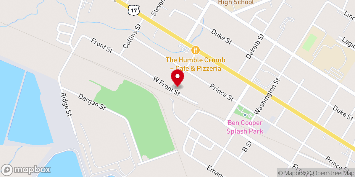 Map showing location of Tabernacle House of Prayer