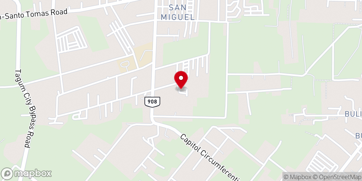 Map showing location of Antioch Bible Baptist Church of Tagum City