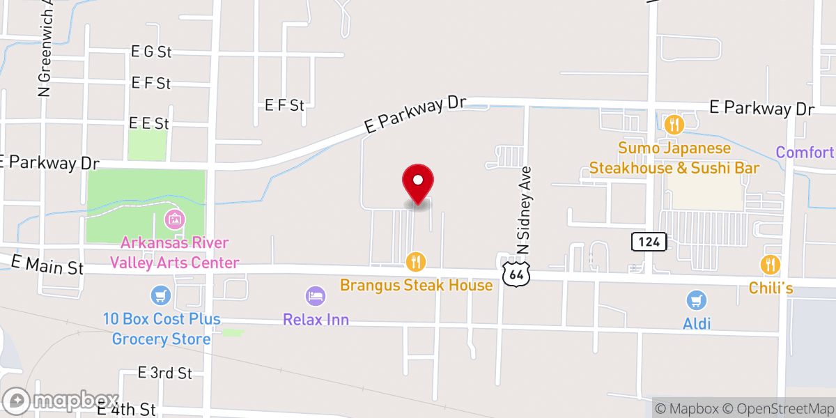 Map showing location of Liberty Baptist Church