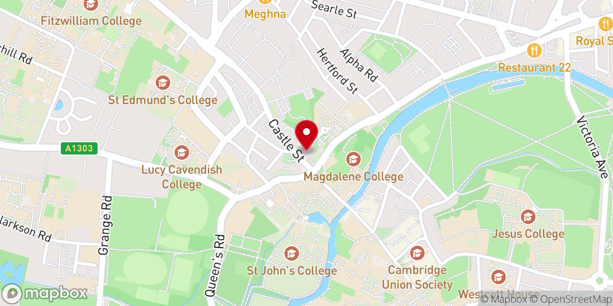 Map showing location of St Giles' Church