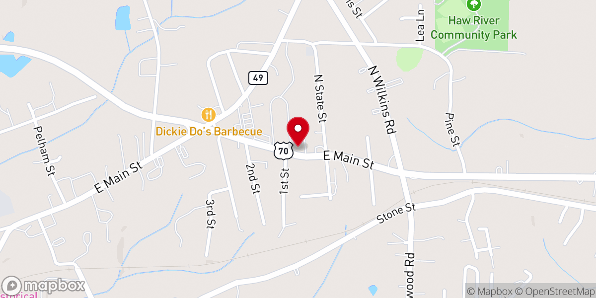 Map showing location of St Andrew's Episcopal Church