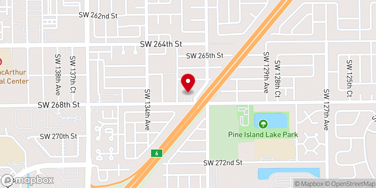 Map showing location of Naranja Park Baptist Church