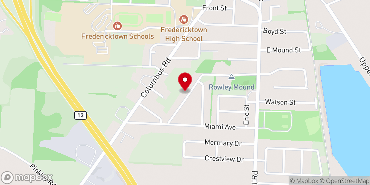 Map showing location of First Baptist Church Parsonage
