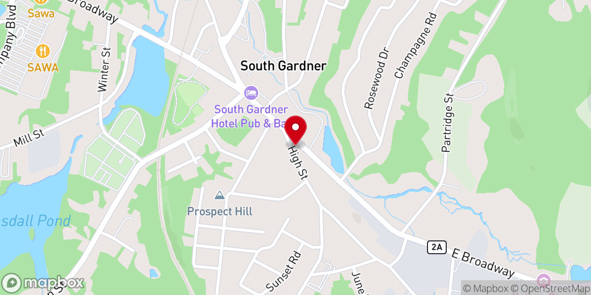 Map showing location of First Baptist Church