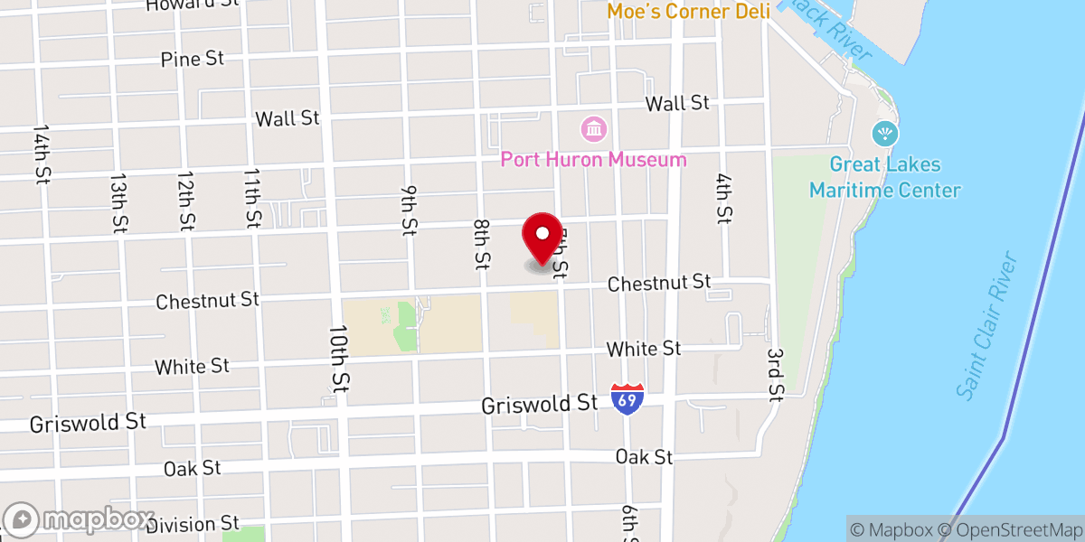 Map showing location of St Joseph Church