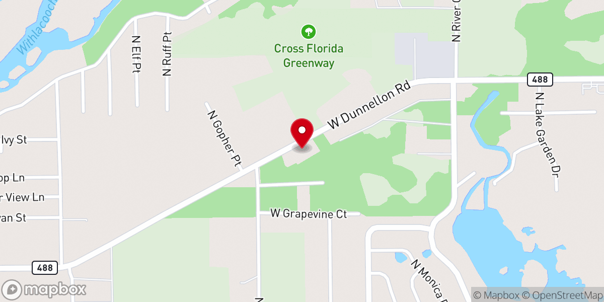 Map showing location of River Life Church