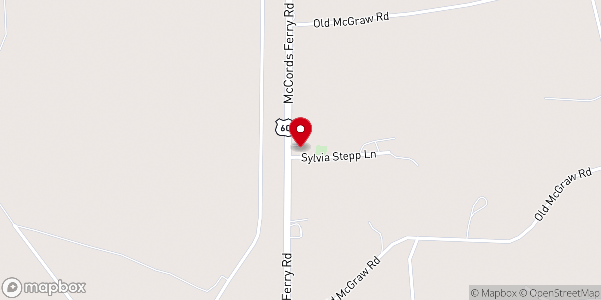 Map showing location of Pine Grove Baptist Church