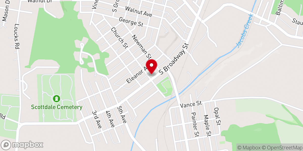 Map showing location of St John the Baptist Rectory