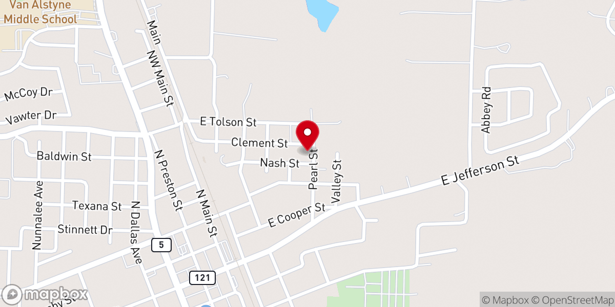 Map showing location of Faith Temple Church