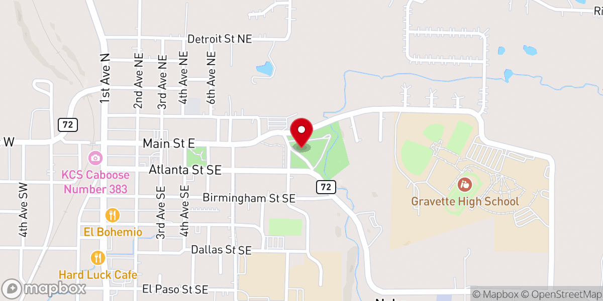 Map showing location of Old Town Park