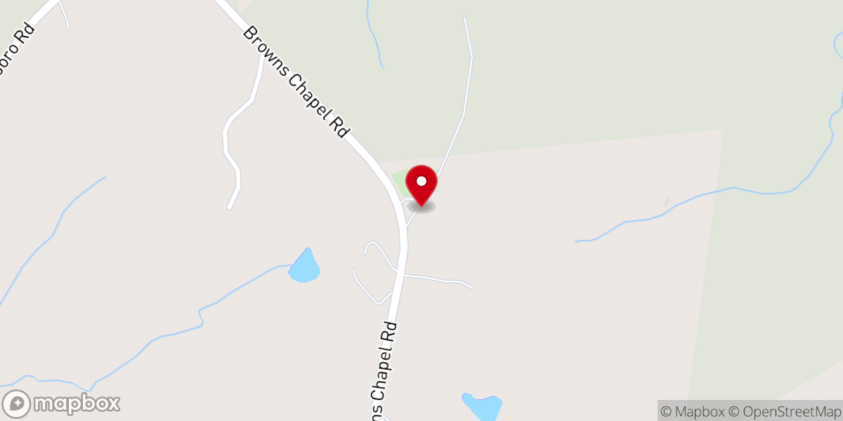Map showing location of Brown Chapel