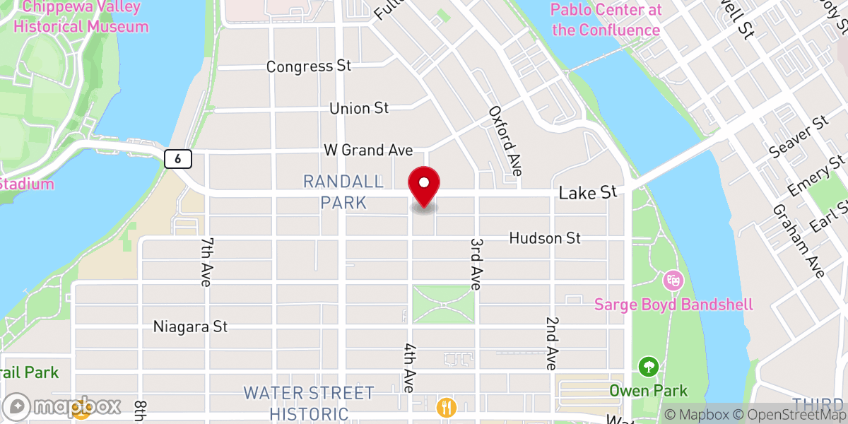 Map showing location of Lake Street United Methodist Church