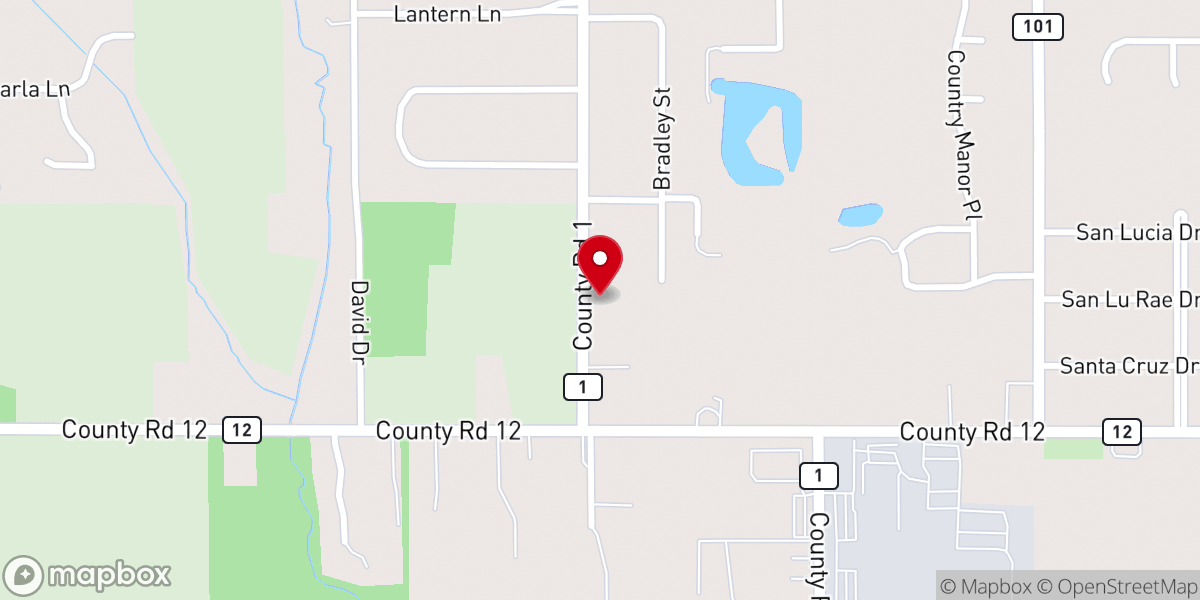Map showing location of Radiant Life Church
