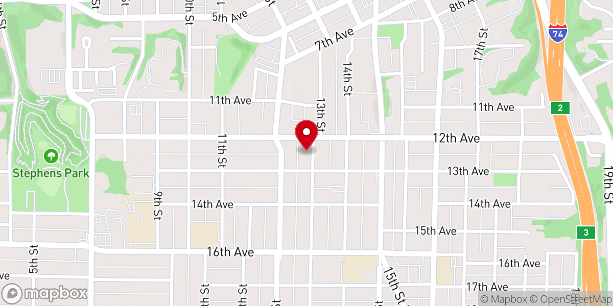Map showing location of Bethel Wesley United Methodist Church