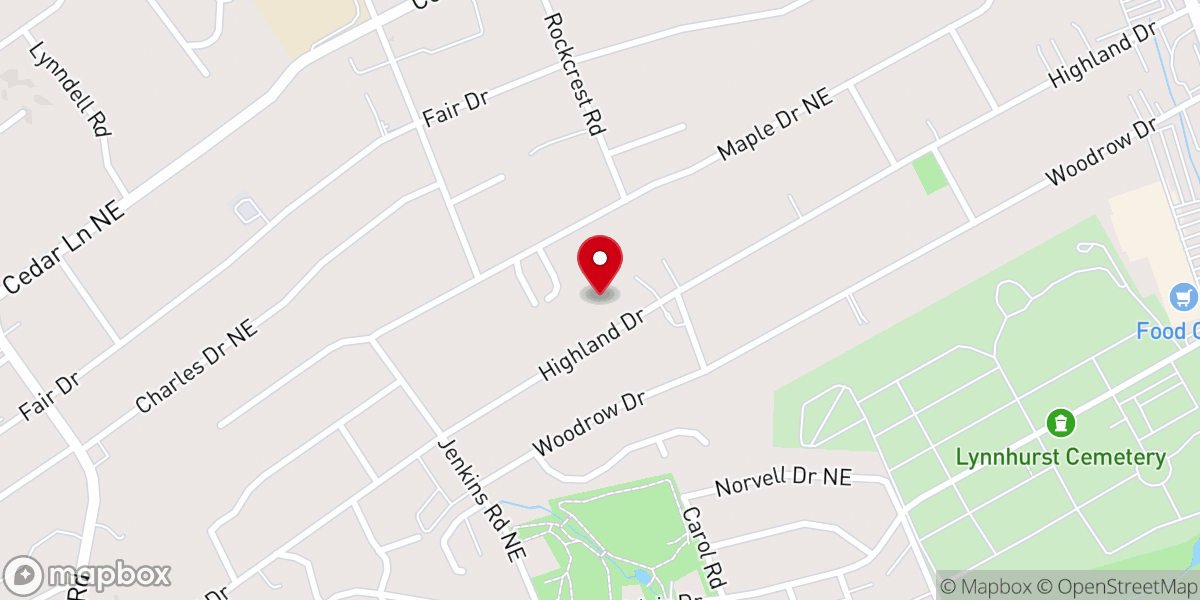 Map showing location of Grace Community Church