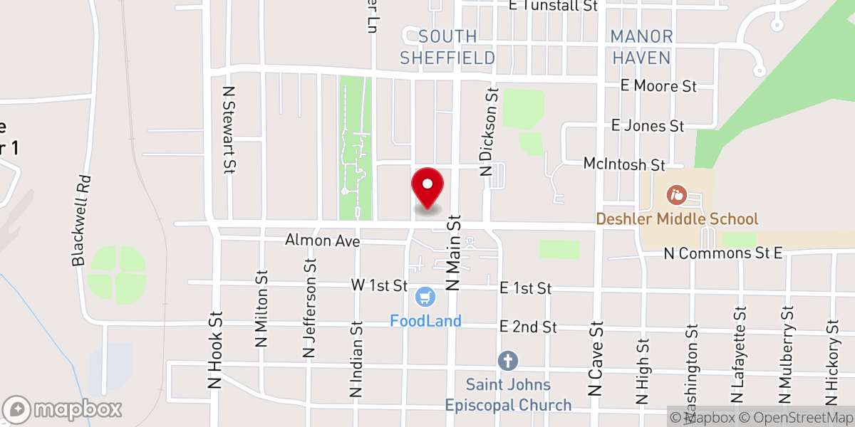 Map showing location of Calvary Learning Center