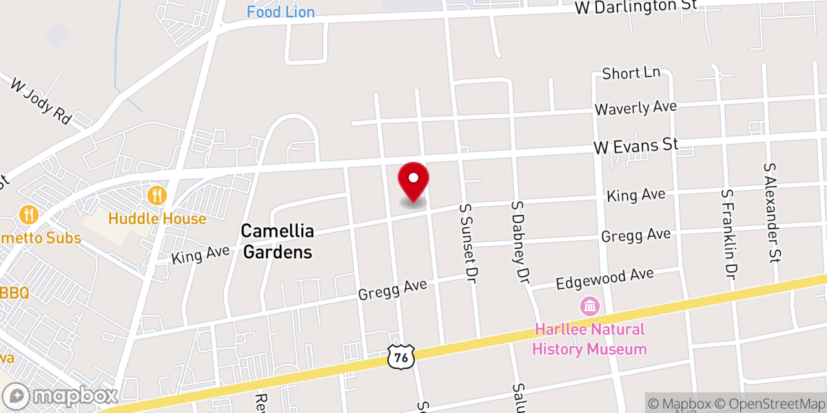 Map showing location of Rhodes Family International Ministry