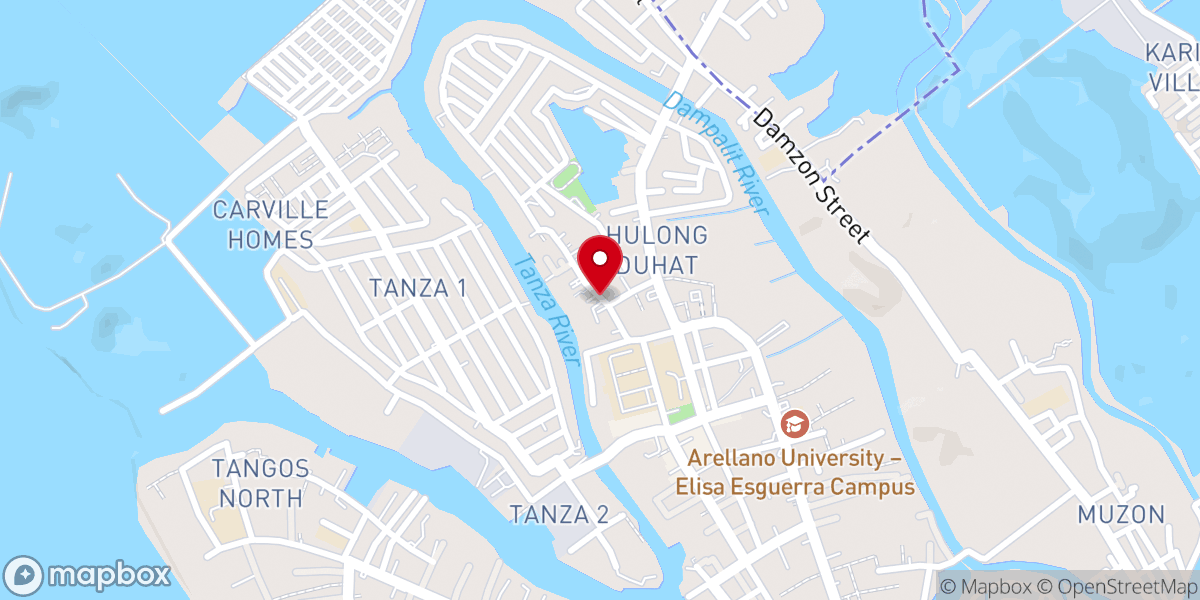 Map showing location of Exaltation of the Holy Cross Parish Church - Hulong Dagat, Malabon City (Diocese of Kalookan)