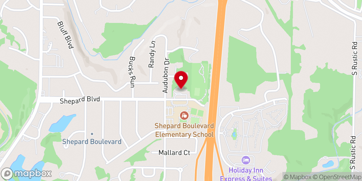 Map showing location of Unitarian Universalist Church of Columbia